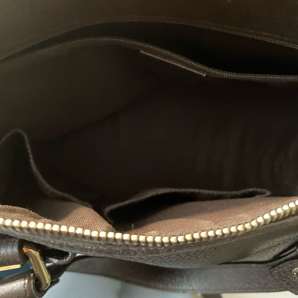 Gucci Leather Handbag Dark Brown Authentic - Picture 8 of 16